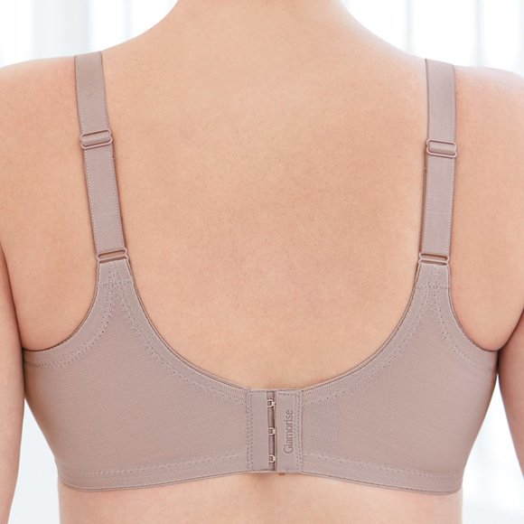 Set of 3! 50F Plus-Size Glamorise COMFORT LIFT Wireless Bra SOFT-LACE Taupe NEW - Picture 5 of 14
